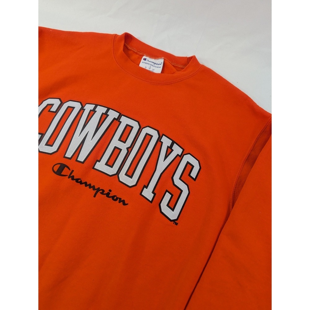 Champion Oklahoma State OSU Cowboys Sweatshirt Size Large Thick Lettering